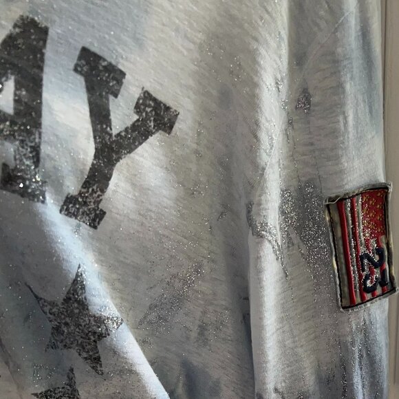 Boho-Chic French Linen Tie Dye Tunic, Sunday, sz XXL, Starry Blue Color - Picture 3 of 12